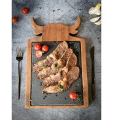 Набор из деревянной доски и приборов для стейков MaxxMalus Steak House "Бык"